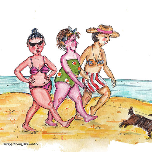 Three Ladies Beach Stroll