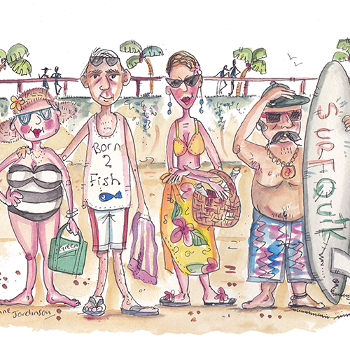 Two Beach Couples
