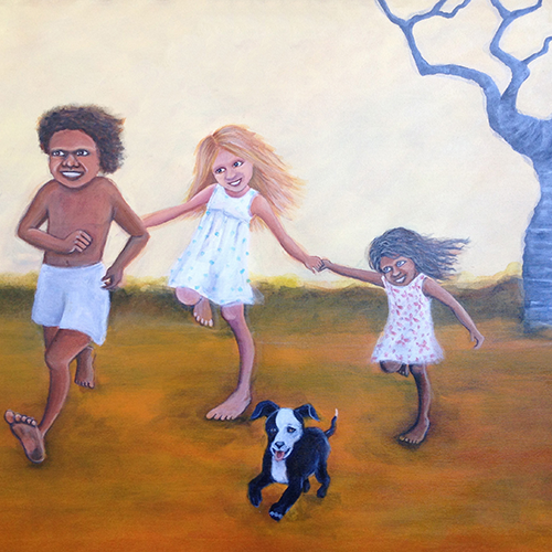 Two Kids Running